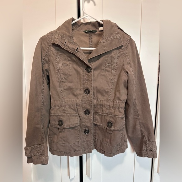 Eddie‎ Bauer Brown Military Style Field Jacket Coat Women size XSP - Picture 1 of 11